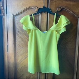 BAR lll Yellow Cold Shoulder Top XS